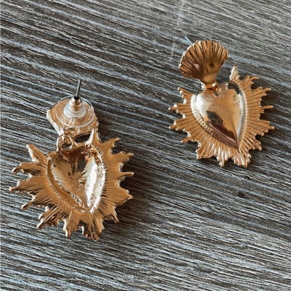 Heart shape earrings A16 - Picture 6 of 6